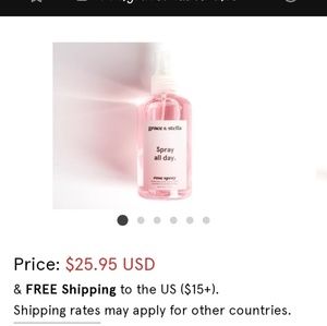 Grace & stella rose facial spray